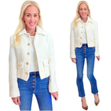 Ivory Boucle Tweed Audrey Jacket