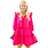 Pink & Red Ric Rac Dalton Dress