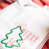 Embroidered Merry & Bright Holiday Sweatshirt