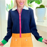 Orange Sailor Button Hila Shorts