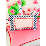 Pink & Cherry Luxe Silk Velvet Lumbar Pillow