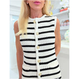 Ivory & Black Knit Antoine Dress