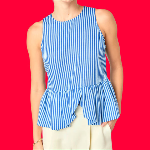 Blue Stripe Melanie Top & Pants (sold separately)