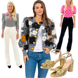 Neon Button Knit & Sherpa Floral Ella Jackets