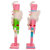 15” (TALL!) Palm Beach Pink & Green Nutcrackers