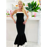 Ivory & Black Mermaid Dress