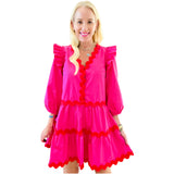 Pink & Red Ric Rac Dalton Dress