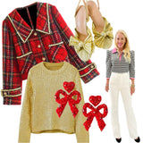 Metallic Gold Tartan London Jacket