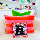 Needlepoint & Velvet “You Do You Boo” Pillow