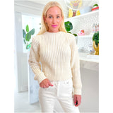 Ivory Soft Knit Belva Sweater