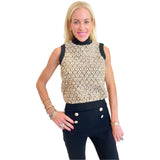 Metallic Tweed Divan Top (or Vest)