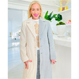 Ivory Camel & Grey Full Length Arabella Jacket