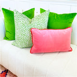 Handmade 22” Green Velvet Pillow (insert included)