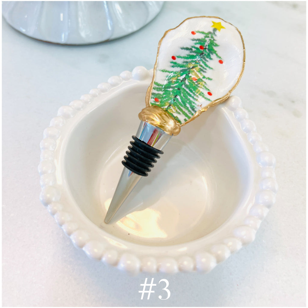 (21 Styles) Hand Painted SC Oyster Shell Wine Stoppers - James Ascher