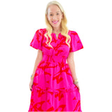 Ruffle Trim Cotton Jolene Dress with Pockets