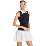 Poplin + Black Knit Melfie Dress