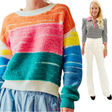 Terrycloth Stripe Malibu Sweater