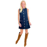 Denim Button Front Melly Dress