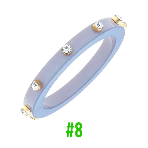 2 New Styles! Handmade Metal & Resin Bangle Bracelets