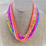 (7 Colors) Handmade Neon Crystal Candy Necklaces