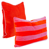 XL Pink & Orange Luxe Silk Velvet Lumbar Pillow