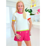 Colorblock Trim Knit Tessa Top