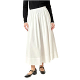 White Cotton Rosa Maxi Skirt w/ Pockets