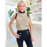 Metallic Tweed Divan Top (or Vest)