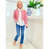 Pink Red Stripe Knit Janna Skirt & Jacket (sold separately)