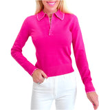 Pink Scalloped Knit Pina Top