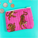 Quilted Block Print Coin Purse