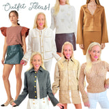 Beige Butter Soft Leather & Gold Button Cruise Jacket