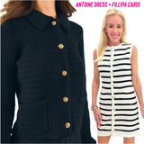 Ivory & Black Knit Antoine Dress