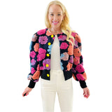 Neon Button Knit & Sherpa Floral Ella Jackets