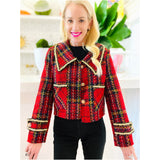 Metallic Gold Tartan London Jacket