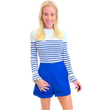 Blue Stripe Knit Lansing Sweater