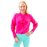 Sassy Button Pink Cardigan
