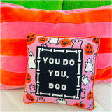 Needlepoint & Velvet “You Do You Boo” Pillow