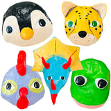 Handmade & Hand Painted Paper Mache Animal Heads