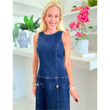 Denim Gold Button Laney Dress