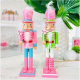 15” (TALL!) Palm Beach Pink & Green Nutcrackers