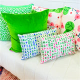 Handmade Linen Mahjong Lumbar Pillows