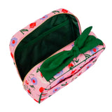 Bow Handle Cherry Cosmetic Bag