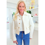 Ivory Boucle Tweed Audrey Jacket