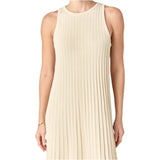 Ivory Pleated Knit Miley Dress