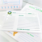 Holiday Recipe, Priorities & Dog Sitter Notepads