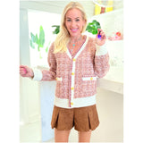 Metallic Boucle Wool Rosa Cardigan Jacket