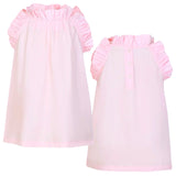 Pink Cotton Ruffle Collins Top