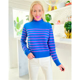 Pink & Blue CASHMERE Minka Sweater