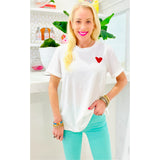 Embroidered Heart Tee